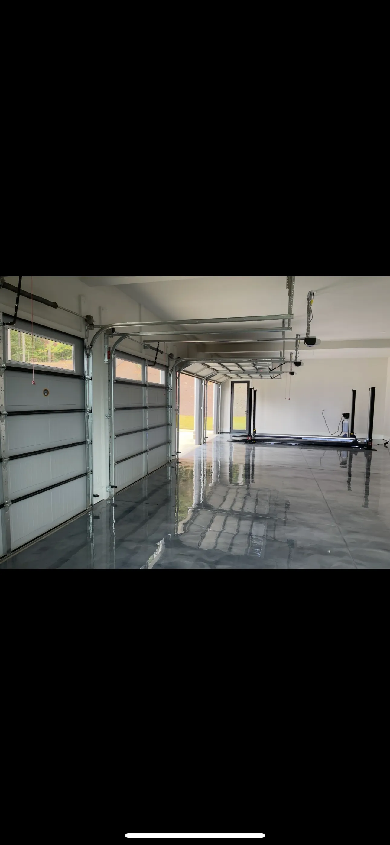 Full install in a three-car garage.